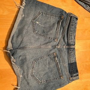 Abercrombie& Fitch curve love high wasted jean cut off shorts- NWOT